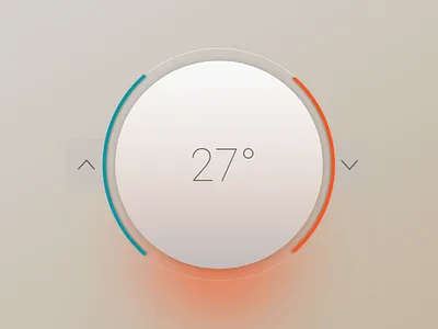 Thermostat app concept ui