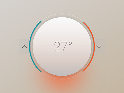 Thermostat app concept ui