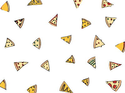 Pizza Party doodles food illustration illustrator pizza