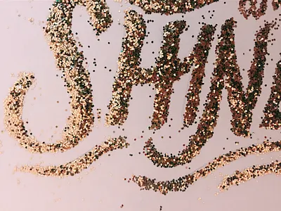 Glitter! glitter glitter typography hand lettering lettering script surface typography type typography