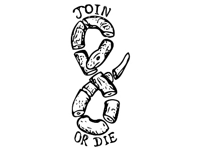 Join or Die for the benjamins illustration join or die political cartoon snake vector