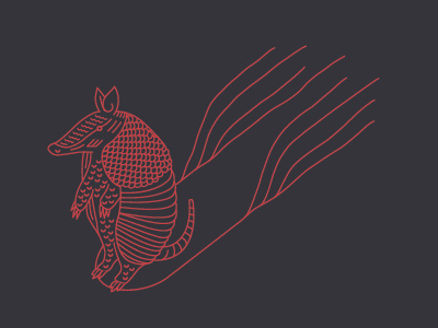 Surfing Armadillo animal armadillo austin illustration line art surf surfing texas