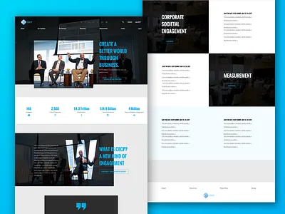 Landing page blue clean fun home homepage landing landingpage page ui web website