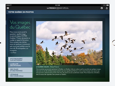 Lapresse+ 2012 app app controls design navigation design