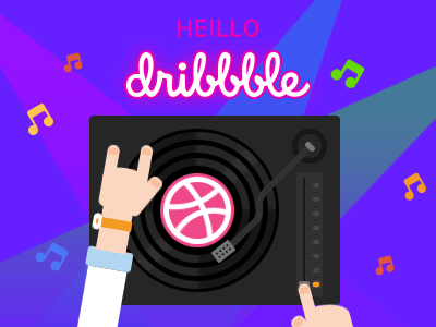 Hello Dribbble dj gif hello dribbble