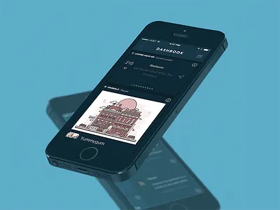 Dashbook App card ui dark ui ios ui
