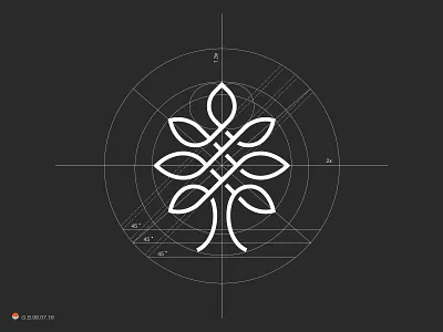 Tree Grid* circle design grid identity logo logotype mark symbol tree univerce