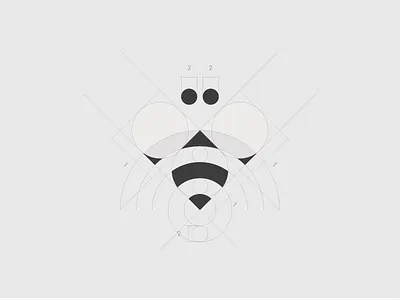 Beecan Pt. I bee branding icon identity logo mark minimal pin process signal symbol wifi