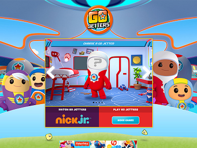 Go Jetters bright fun game kids nick jr responsive website