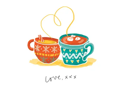Hot Chocolate Time x brush christmas hot chocolate illustration warm watercolour
