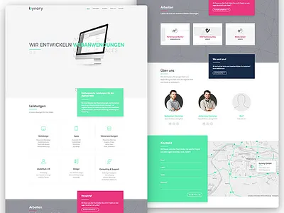 bynary website binary bynary development flat germany modern responsive scroll single page webdesign website