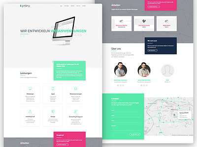 bynary website binary bynary development flat germany modern responsive scroll single page webdesign website