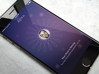 Who's Nearby? aura branding purple spiral ui