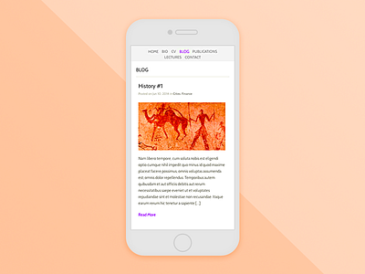Blog Post blog ios iphone layout menu mobile navigation template ui ux