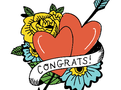 Congrats Tatts congrats design doodle drawing greeting card illustration stationery tattoo