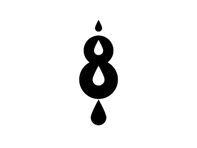 8 Drops 8 drop drops eight identity logo logotype sign