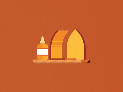 Unfinished Bird House annual report bird bird house client colors flat flat design glue illustration orange texture unused