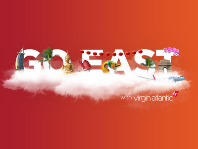 Virgin Atlantic Go East Campaign airline australia clouds flying gradient holiday simplified sydney travel virgin virginatlantic wanderlust