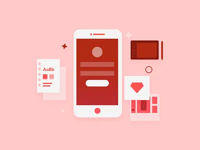 App Design Illustration app design illustration red