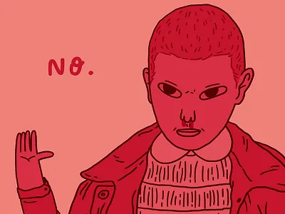 Eleven, do you like Mondays? dodle el eleven illustration netflix quote stranger things