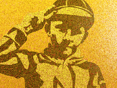 Good Boy Scout 9 air brush boy cubs pointalism salute scout splatter vintage
