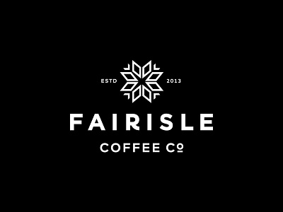 Fairisle Coffee beverage branding coffee colorado icon identity lockup logo mark packaging snowflake typography