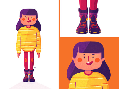 LITTLE COLOURFUL GIRL characterdesign color design girl graphic illustration