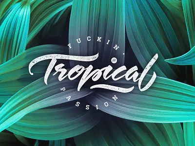 Tropical Passion hand lettering instagram leaves lettering passion story tropical typography