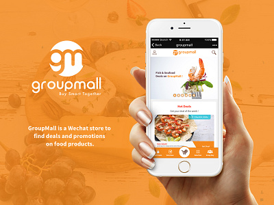 Groupmall Wechat Mockup branding groupmall logo mobile shoping ui ux wechat