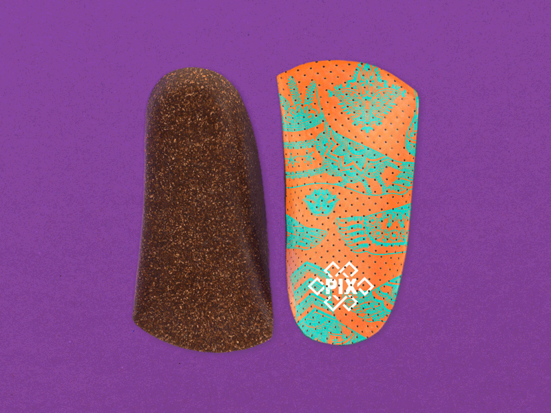 Pix Cork Insole cork feet foot insert insole packaging pix product shoe support