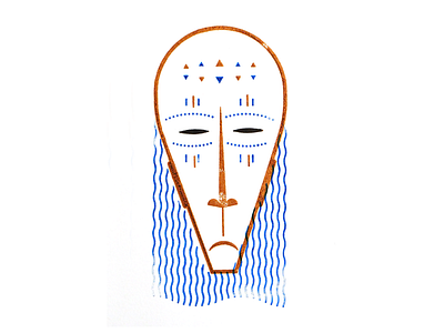 Henderson the Rain King, Saul Bellow africa book books classic gocco handprinted illustration literature mask print