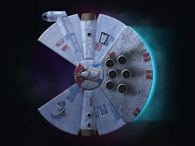 Falcon millenium falcon pacman star wars