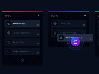 izee, kanban tables app design development drag drop izee responsive symu trello web website