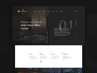 Prometheus architecture slider squares tiles web web design website