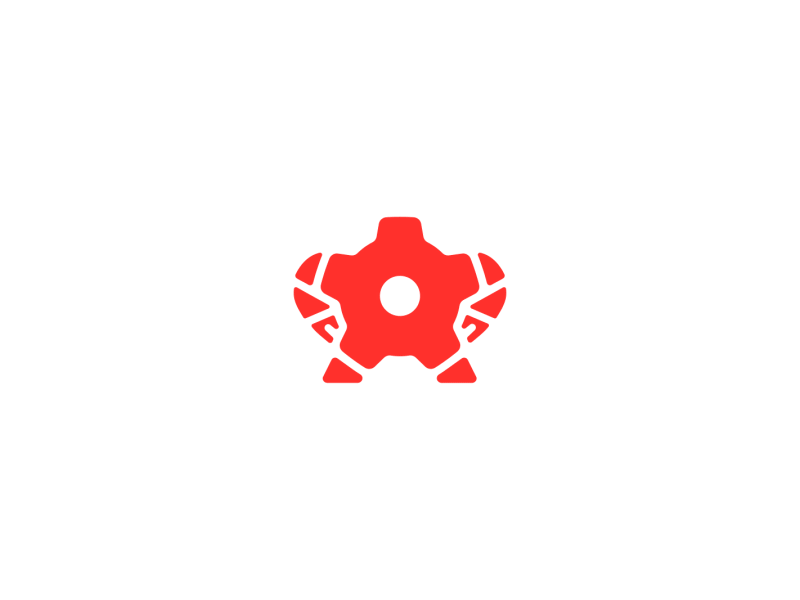 Gear Robot Logo Animation animated animation gear gif logo logo animation machine robot