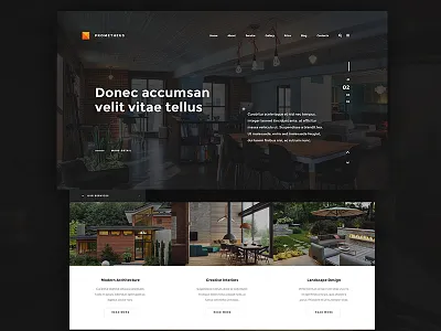 Prometheus – Multipurpose PSD Template architecture interior slider squares template tiles web web design website