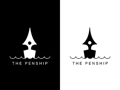 The Penship logo pen ship sketch