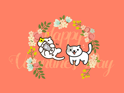 Valentine's Day cat day happy love phone valentines