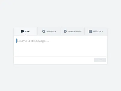 CRM Actions add event add reminder chat clean crm management minimal new note ui ux web web app
