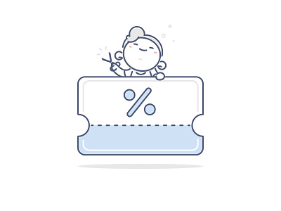 discount coupon art flat icon illustration