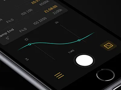Unleashed — Bulb Ramping Curve app camera control dark ui graph ios line remote technical