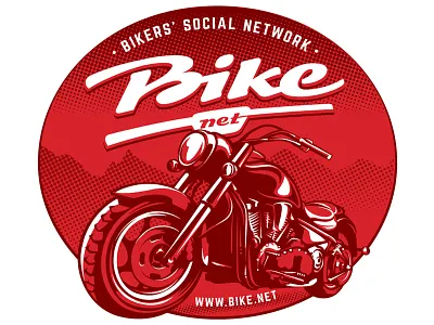 Bike Net art bike biker chopper motorcycle print sticker vecster vector