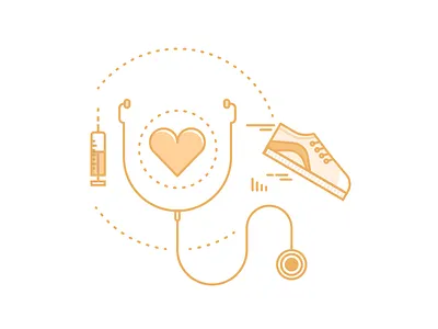 Health Icon health heart shoes