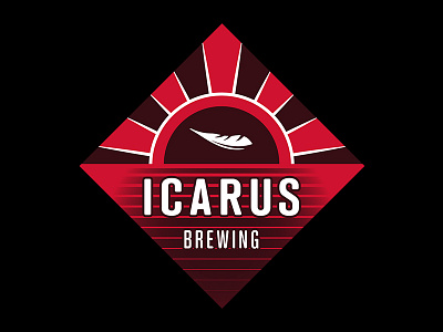 Icarus Brewing logo design design illustration logo mark