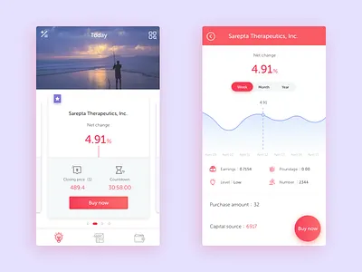 Banking Home Page app ui
