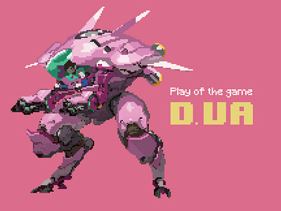 D.VA dva game art overwatch pixel art