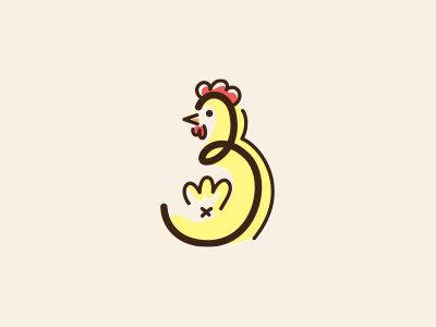 3 - hens 3 chicken hen logo rump