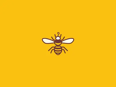 Fly like a butterfly, sting like a bee bee icon illustration