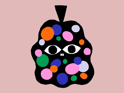 Candy Bag brights candy candy bag character face flat color illustration mystery papercut pastels scandinavian sweet