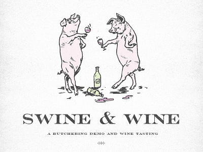 Swine & Wine illustration texture